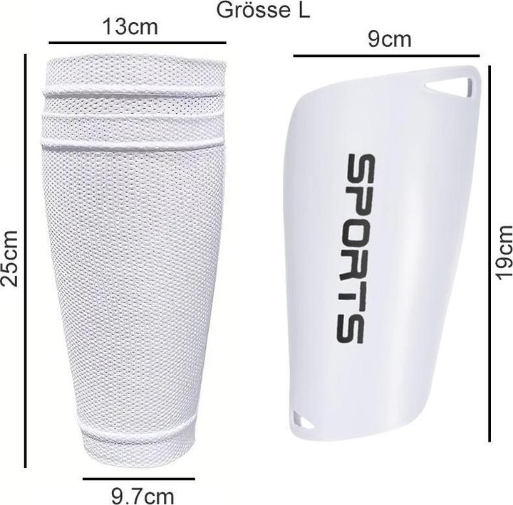 Actual product image Cbx Football Set Football Socks and Shin Guards Size L White (L)