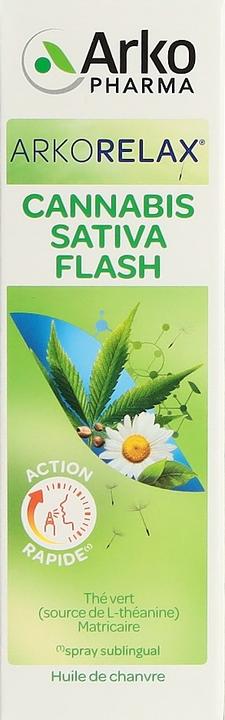 Immagine prodotto Arkopharma Arkorelax Cannabis Sativa Flash Spray (1 Pezzo/i, Getto vaporizzato, 66 g)