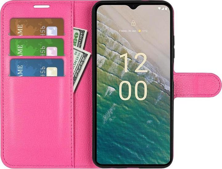 Actual product image Cover-Discount Nokia C32 - Leather Case Cover pink (Nokia C32)