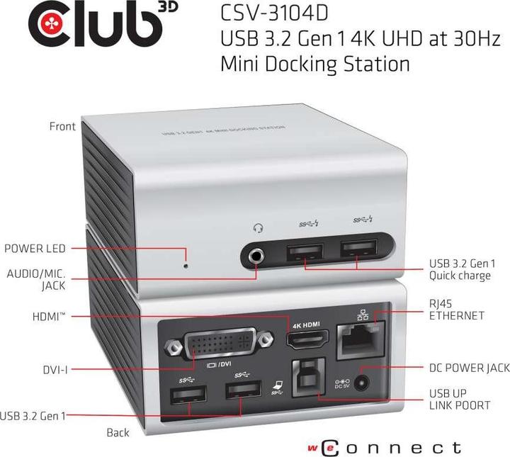 Productafbeelding Club 3D Csv-3104d (USB-B, 9 Havens)