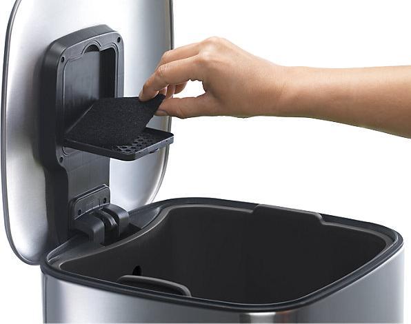 Image du produit EKO Collecteur de déchets à pédale avec filtre au carbone (6 l)
