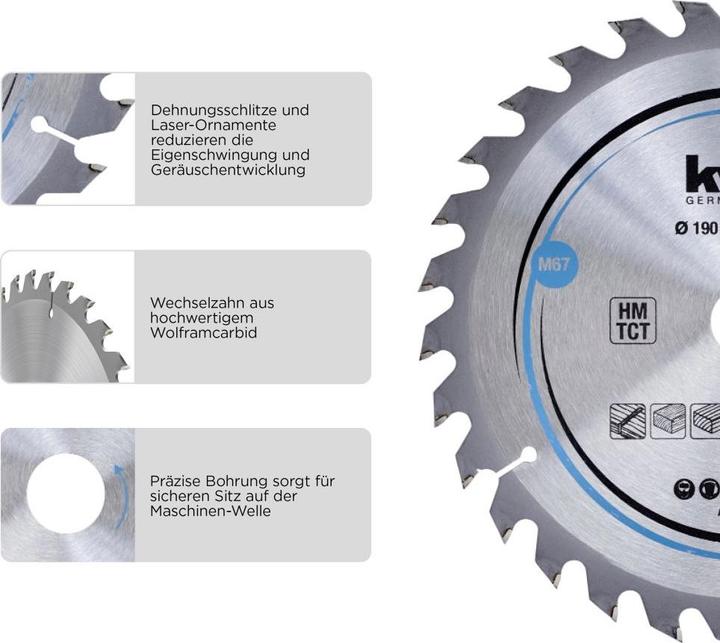 Immagine prodotto kwb Lama circolare HM Medium Ø 190x16 Z30