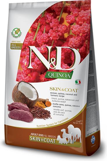 Immagine prodotto Farmina N&D Quinoa Dog Skin&Coat Venison&Coconut Adult Medium&Maxi - Cibo secco per cani - 7 kg (Adulto, 1 pz., 7000 g)