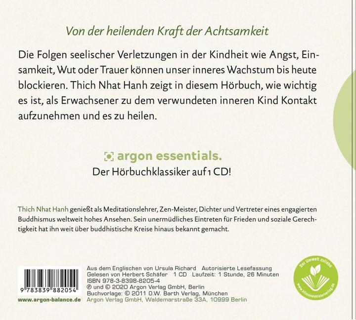 Actual product image Reconciliation with the inner child (Thich Nhat Hanh, Herbert Schäfer, Ursula Richard, German)