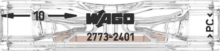 Productafbeelding Wago Doorvoerconnector voor 2773-2401 plug-in max.4qmm 2-draads transparant
