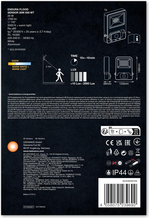 Image du produit Ledvance Capteur d'inondation Endura (1700 lm, IP44)