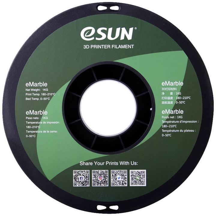 Produktbild eSUN eMarble Filament (PLA, 1.75 mm, 1000 g, Weiss)