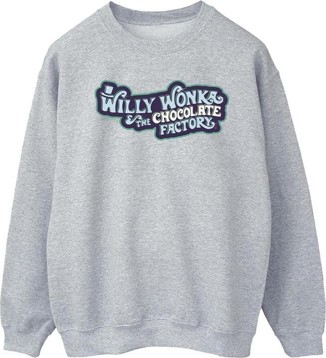 Actual product image Willy Wonka & the Chocolate Factory Mens Chocolate Factory Logo Sweatshirt (3XL)