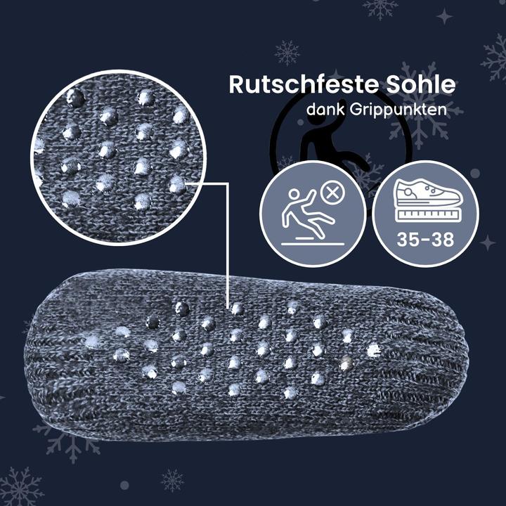 Immagine prodotto Hermex Pantofole taglia 35-38 calze invernali calze accoglienti calze sfocate pantofole (Confezione singola, 35 - 38)