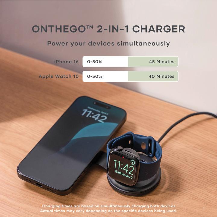Immagine prodotto Satechi Caricabatterie wireless 2-in-1 OntheGo con Qi2 (15 W)