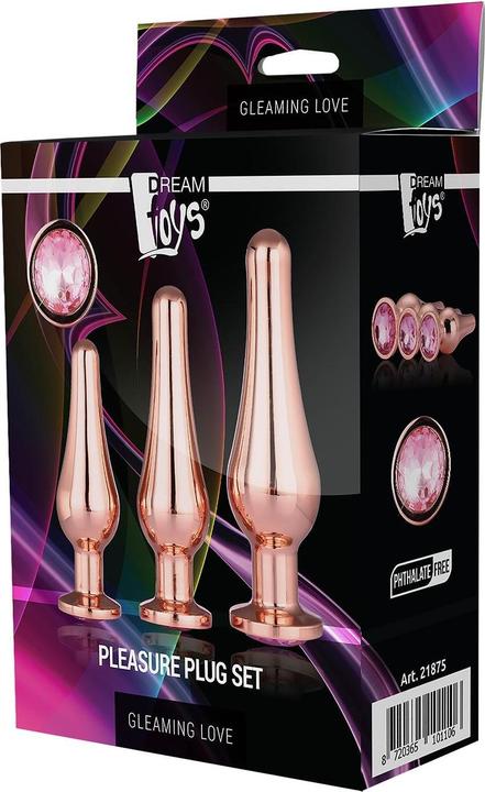 Produktbild Dream Toys GLEAMING LOVE Analplug Gold Einheitsgrösse