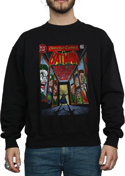 Actual product image Mens Batman Rogues Gallery Cover Cotton Sweatshirt (M)