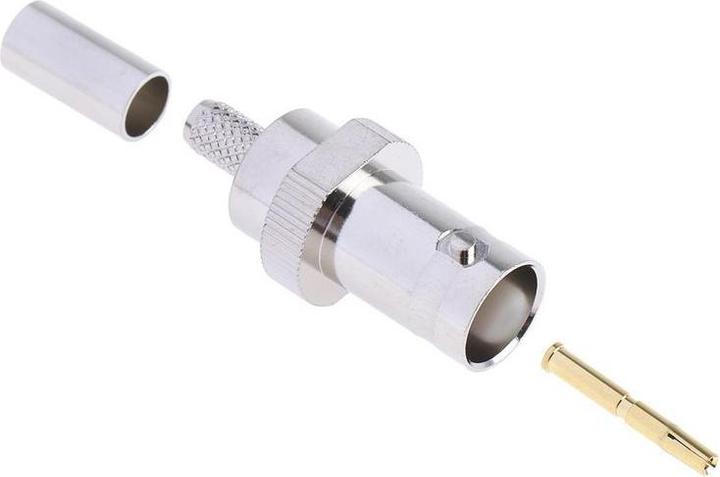 Produktbild Rs Pro Female Koaxialsteckverbinder BNC-Steckverbinder, Kabelmontage, Crimp-Anschluss, für RG58-Kabe