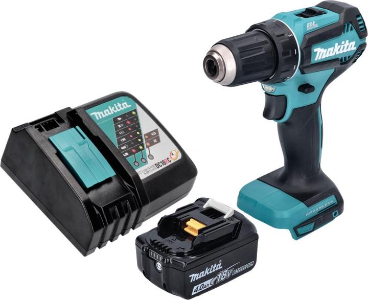 Actual product image Makita DDF 485 RM1 Cordless drill driver 18 V 50 Nm Brushless + 1x rechargeable battery 4.0 Ah + charger (Rechargeable battery operated)