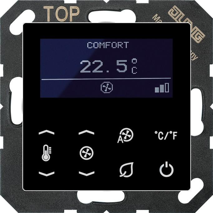 JUNG Display KNX per la temperatura ambiente TR D A 5248 SW
