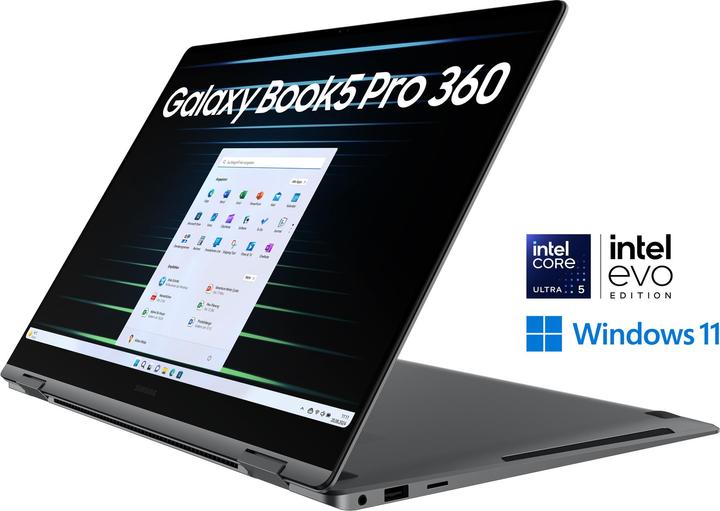 Actual product image Samsung Galaxy Book5 Pro 360 (16", Intel Core Ultra 5 226V, 16 GB, 512 GB, DE)