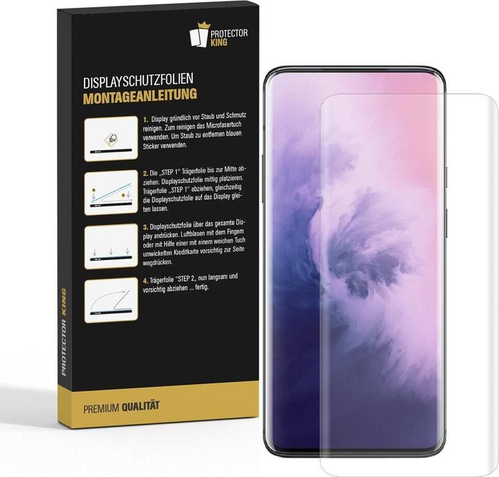 Actual product image Protectorking 3x real tempered 9H armoured glass 3D CLEAR (3 Piece, OnePlus 7T Pro)