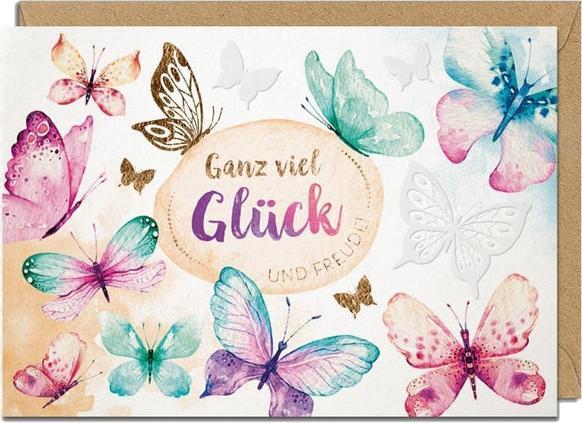 Produktbild Glückwunschkarte - Ganz viel Glück und Freude - mit Umschlag