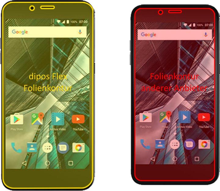 Produktbild Dipos Displayschutzfolie Full-Cover 3D (3 Stück, Archos Sense 50DC)