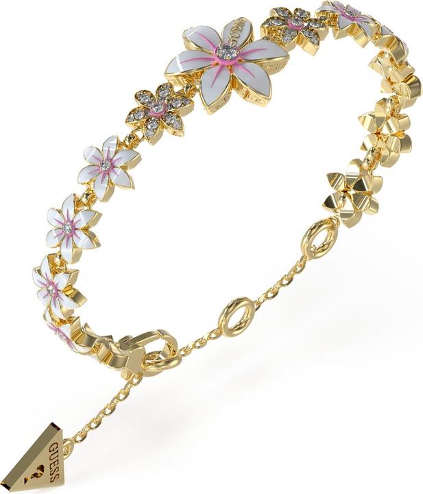 Guess WHITE LOTUS Bracelet (18.50 cm, Acier inoxydable, Émail)