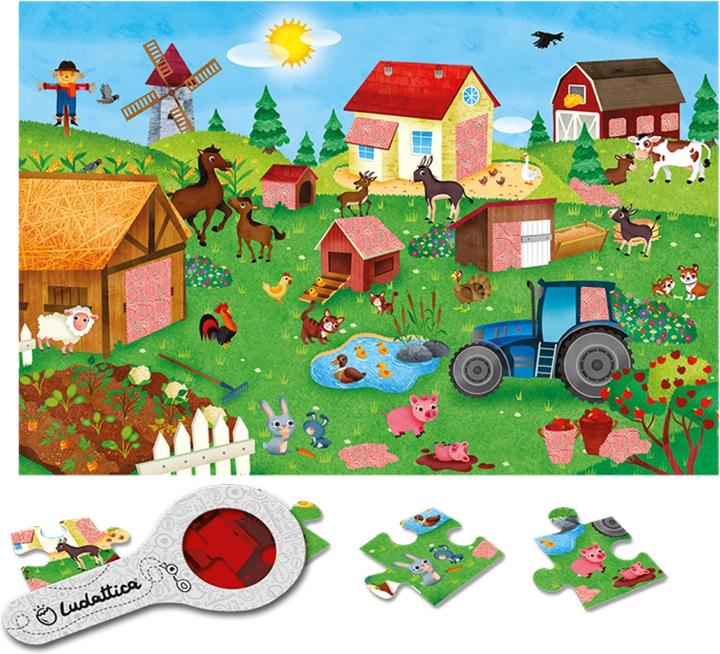 Actual product image Ludattica 24 Piece Puzzle - Secret Puzzle: The Farm (24 pieces)