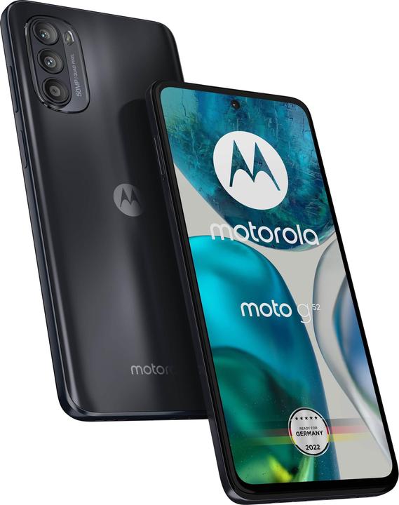 Actual product image Motorola Moto G52 (128 GB, Charcoal grey, 6.60", Hybrid Dual SIM, 50 Mpx, 4G)