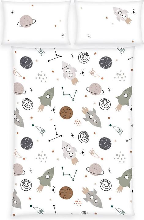 Actual product image Babybest Space flannel bed linen "Made in green"