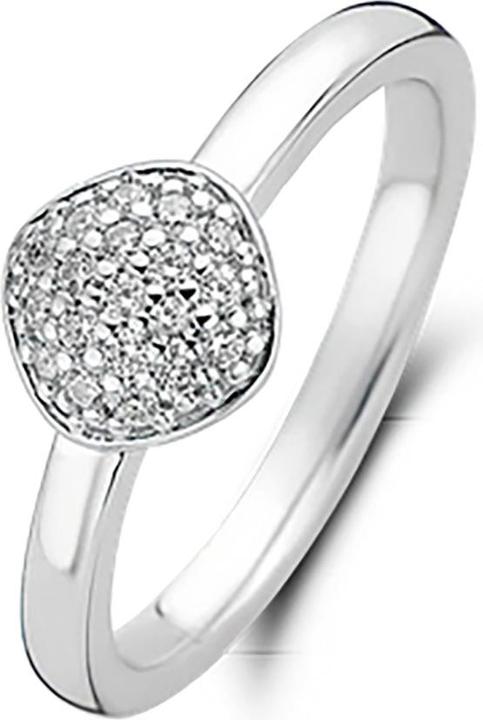 Image du produit Ti Sento Milano Bague solitaire avec pavé de zirconium 12174ZI (56, Argent 925)
