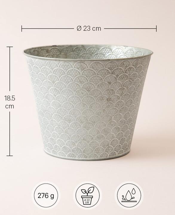 Actual product image Esmée Flower pot / planter Orient, sheet metal (23 cm)