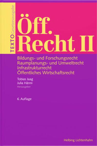 Produktbild TEXTO Öff. Recht II (Deutsch, Tobias Jaag, Julia Hänni, 2023)