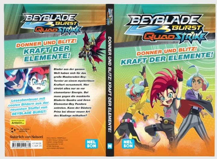 Actual product image BEYBLADE BURST QUADSTRIKE: Donner und Blitz! Kraft der Elemente! (German, Nelson, 2024)