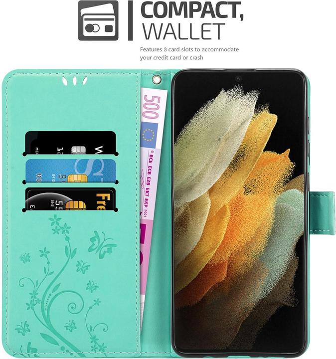 Image du produit Cadorabo Pochette Flower Book (Samsung Galaxy S21 Ultra)