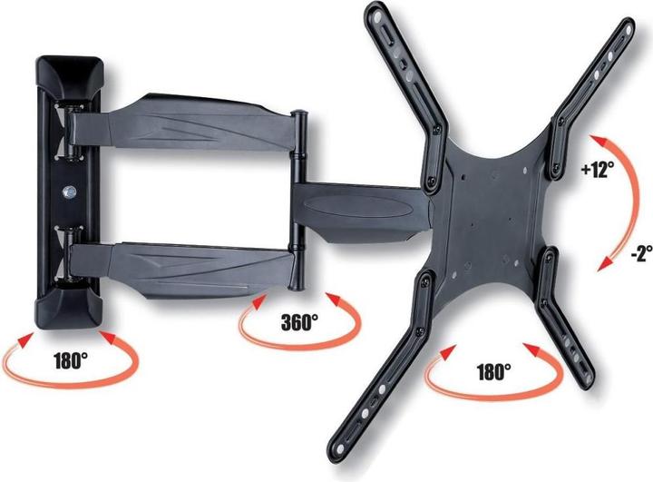 Image du produit Techly Kit de fixation (fourche d'interface, 3 articulations, support mural à bras pivotant) - pour (Mur, 55", 30 kg)