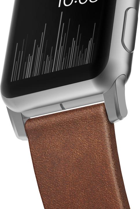 Produktbild Nomad Modern Connector Strap (44 mm, Edelstahl, Leder, Apple Watch Series 6, Apple Watch Series 5, Apple Watch SE, Apple Watch Series 4)