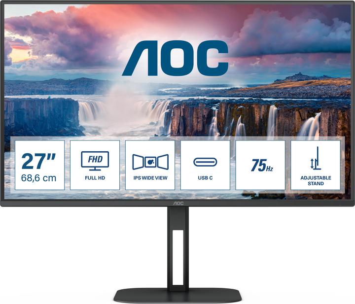 Productafbeelding AOC 27V5C/BK 27" 1920 x 1080 (1920 x 1080 Pixels, 27")