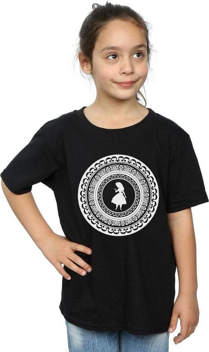 Immagine prodotto Disney T-shirt da ragazza con cerchio di Alice nel Paese delle Meraviglie in cotone (128)