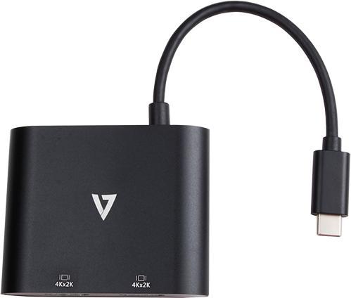 Image du produit V7 USB C AdapterUSB to 2X HDMI (USB-C, 2 Ports)
