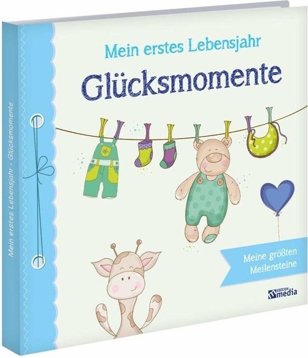 Image du produit Babyalbum: Mein erstes Lebensjahr - Glücksmomente. Blau (Allemand, 2020)