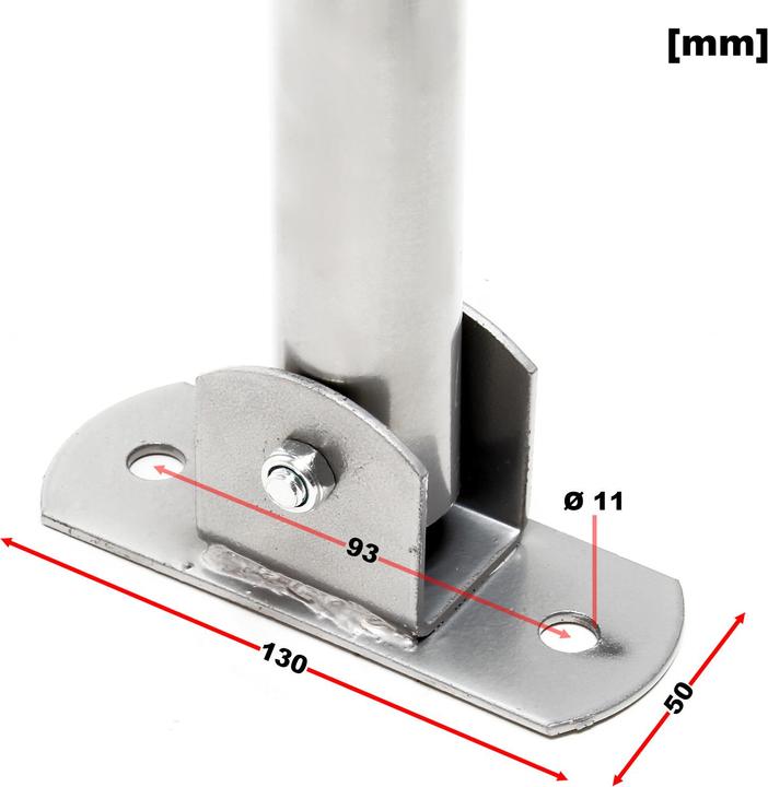 Actual product image Wiltec Foldable Parking Barrier with Padlock and Reflector Stripes