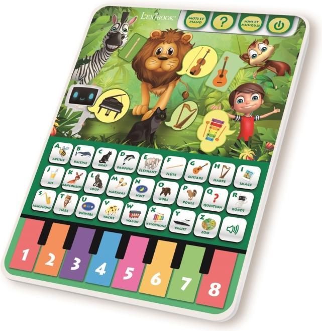 Immagine prodotto Lexibook Tablet didattico - tablet educativo, alfabeto parlante, pianoforte musicale, scopri gli animali e (Francese)