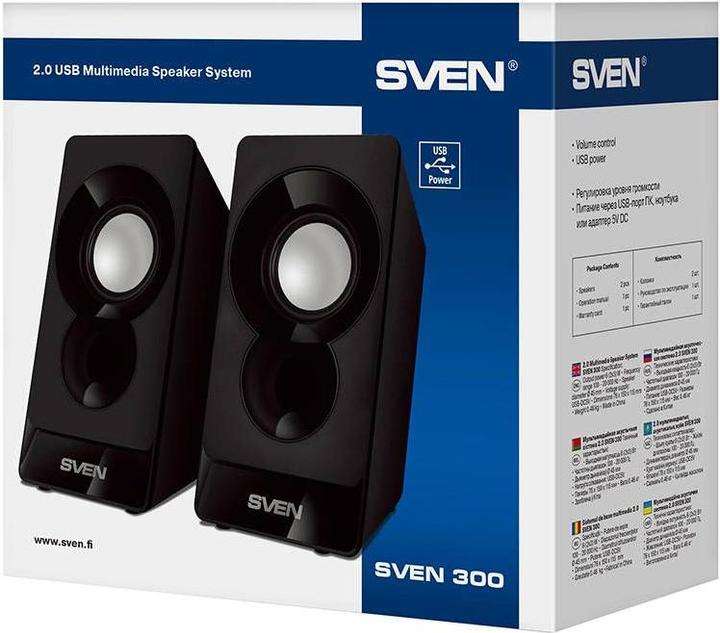 Produktbild Sven Speakers 300, black (USB), SV-016142