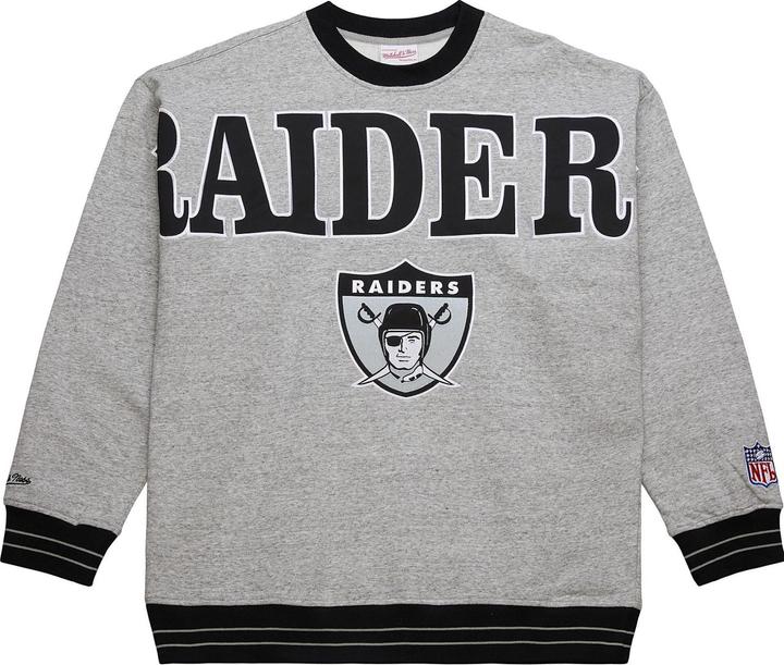 Actual product image Mitchell & Ness SATIN Fleece Pullover Oakland Raiders - S (S)
