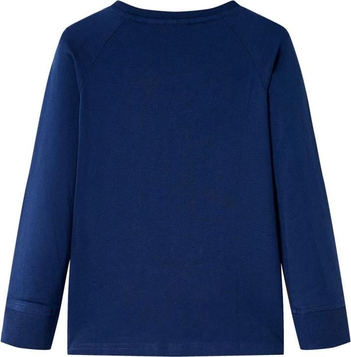 Actual product image VidaXL Children's long-sleeved shirt navy blue 128,Material: 100 (128)
