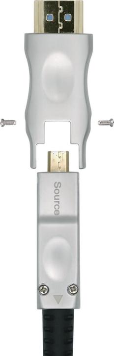 Actual product image Aisens CABLE HDMI V2.0 OPTICO ACTIVO AOC DESMONTABLE 4K60HZ M/M 15M NEGRO (15 m, HDMI)