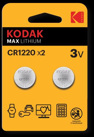 Produktbild Kodak CR1220 Single-use battery Lithium - Batterie (1 Stk., CR1220, 40 mAh)