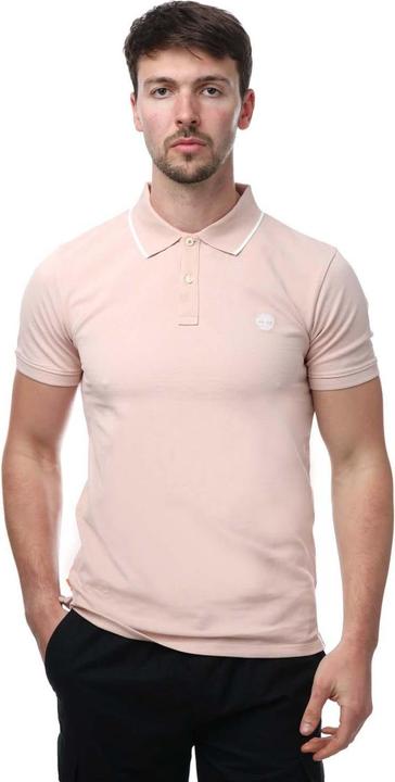 Actual product image Timberland Mens Printed Short-Sleeved Polo Shirt (S)