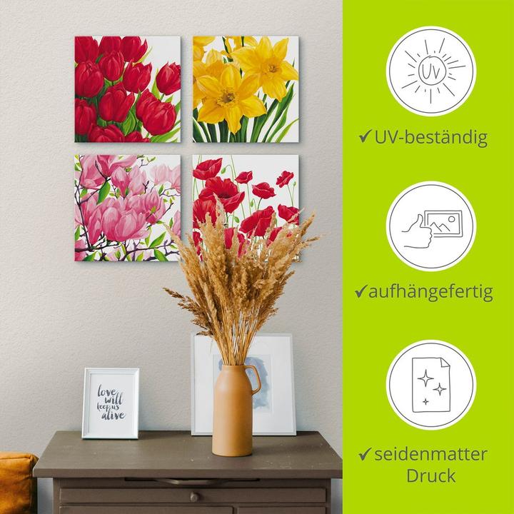Produktbild Artland Tulpen. Narzissen. Magnolien. Mohnblumen U1OB (40x40 cm)