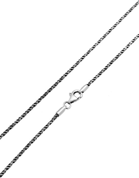 Produktbild Kuzzoi Halskette Herren Basic Kordelkette Gedreht Fein 925 Silber (925er Sterling Silber, 45 cm)