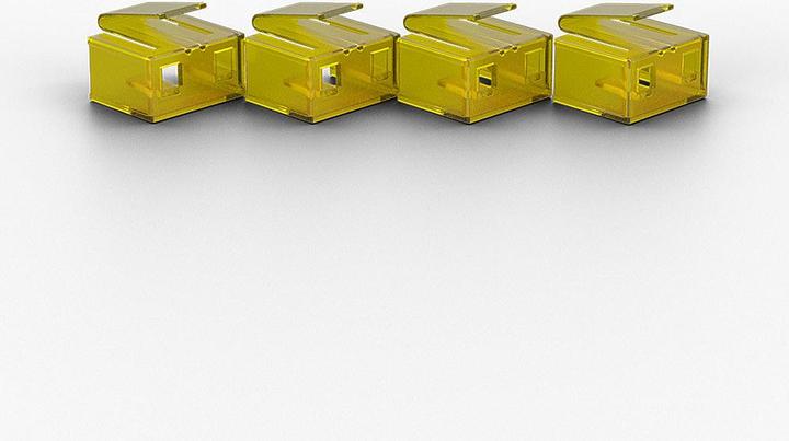 Actual product image Lindy RJ45 Port Blockers x 10 Yellow