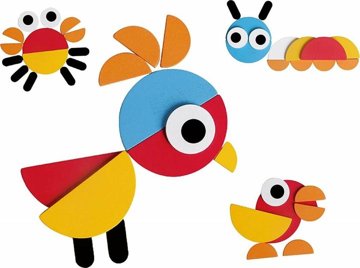 Produktbild Iwood Gra układanka Zwierzęta tangram w puszce